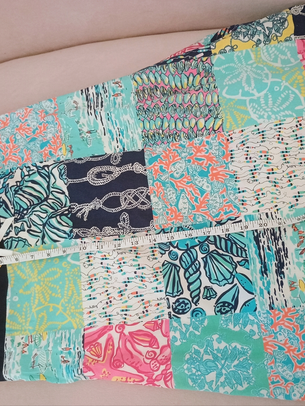 Lilly Pulitzer Rilee Patchwork Dress Sz 12 Coastal Preppy Nautical - Picture 10 of 10